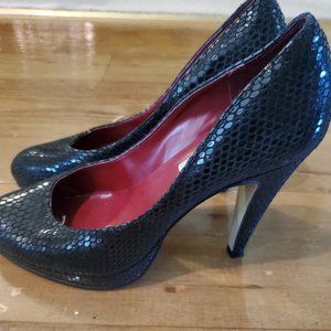 Steve Madden Black Sequined Heels - Size 8/5